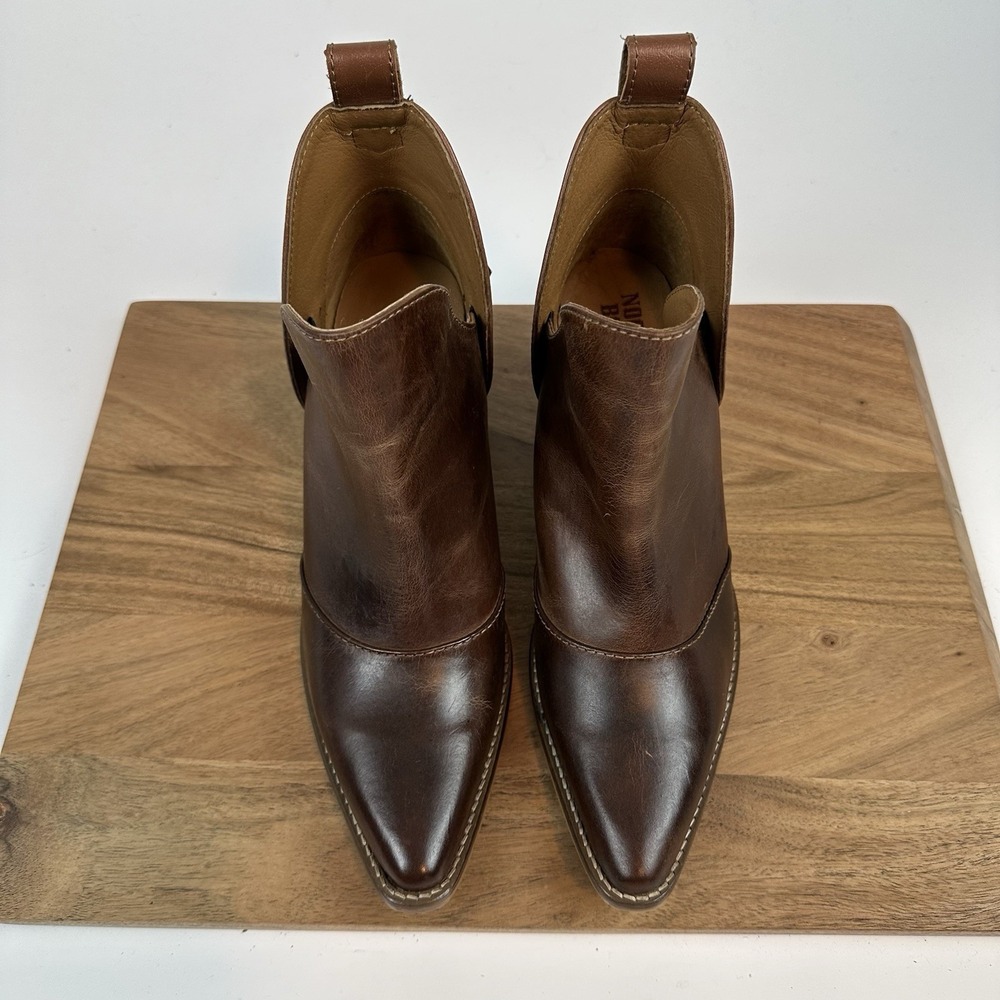 New Womens Nocona‎ Micki Cowhide 7" Snip Toe Ankle Boots Bootie Shoes Size 10 - Picture 4 of 8